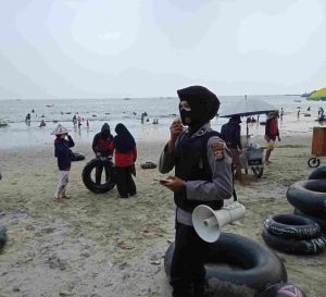 Pantau AKB di Tempat Keramaian, Patroli Nong Jawara Polda Banten Datangi Mall dan Tempat Wisata
