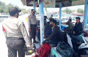 Polsek Kepulauan Seribu Utara Sosialisasikan Pendisiplinan Penerapan Protokol Kesehatan