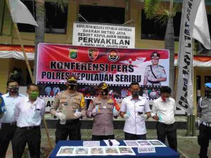 Kapolres Kepulauan Seribu Gelar Konferensi Pers Ungkapkan Mayat ABK KM Starindo Jaya Maju VI yang meninggal