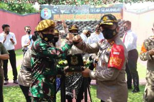 HUT Ke-75 TNI, Kapolres Kepulauan Seribu Kunjungi Yon Arhanud 6/BAY, Kodim 0502/JU dan Lantamal III