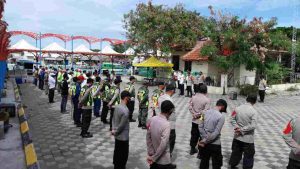 Bersama Tiga Pilar, Polsek Kep Seribu Utara Adakan Apel Kesiapan Kampung Tangguh Jaya di Pulau Kelapa