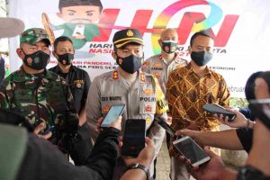 HARI PERS NASIONAL KE 75, KAPOLRES KEP SERIBU SYUKURAN BERSAMA AWAK MEDIA