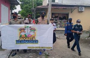 Gencarkan “Jakarta Bermasker”, Tiga Pilar Kep Seribu Imbau Prokes Dan Bagikan Masker Gratis