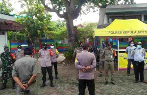 Polres Kep Seribu Cegah Penyebaran Virus Covid 19 di Kecamatan Kep Seribu Selatan