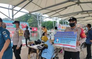 Rapid Tes Gratis bagi Pengetatan Prokes oleh Polres Kep Seribu di Pulau Pramuka