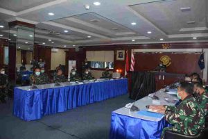 Kaskoarmada I Menerima Paparan Penyelenggaraan Penilaian Pangkalan dan KRI Teladan Jajaran Koarmada I