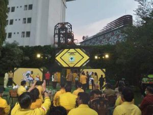 Gubernur DKI Jakarta Anies Baswedan dan Wakil Gubernur DKI Ahmad Riza Patria Hadiri Acara Puncak HUT Golkar ke-57