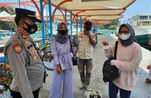 Cegah Sebaran Covid-19, Polsek Ke Seribu Utara Tempatkan Personel di Dermaga- Dermaga Kedatangan