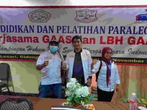 Sukses Gelar Diklat Pararegal, Ketua DPP GAAS Bidang Investigasi Dan Wakil Bendahara Umum DPP GAAS Ucapkan Selamat