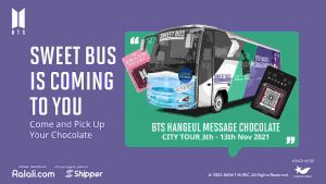 Membludaknya Permintaan dari Penggemar BTS, Ralali.com Hadirkan Sweet Bus Tour BTS Hangeul Message Chocolate Keliling 6 Kota