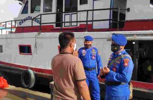 Sebelum Berangkat Ke Pulau Seribu, Di Pelabuhan Kaliadem Muara Angke 97 Penumpang dan 3 Nahkoda Kapal diberi Himbauan Keselamatan Berlayar