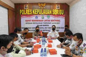 Rapat Koordinasi Lintas Sektoral Jelang Nataru Dipimpin Oleh Kapolres Kepulauan Seribu
