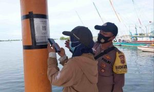 Tiba di Pulau Lancang Kep Seribu Selatan, 54 Penumpang Kapal Scan Barcode Peduli Lindungi