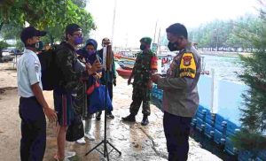 Tiba di Pulau Pari, 34 Penumpang Kapal Scan PeduliLindungi dan Dihimbau Terapkan ProKes
