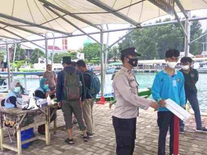 Baru Tiba di Pulau Pramuka Kep Seribu Utara, 55 Penumpang Kapal Diwajibkan Scan PeduliLindungi dan Taat ProKes
