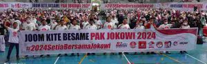 Relawan se-Provinsi Riau Gaungkan Joom Kite Besame Pak Jokowi 2024.