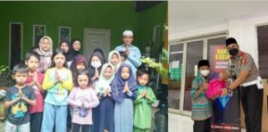 Berbagi Kasih, Serdik Sespimen Angkatan ke 62 Bagikan Sembako Warga Panti Hingga Beri Buka Puasa Pengendara Di Kawasan Bandung