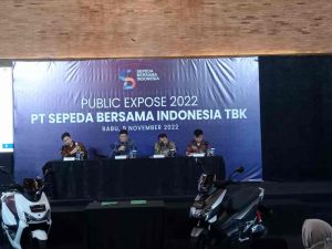 PT Sepeda Bersama Indonesia Tbk (Kode Saham: BIKE) Menggelar Public Expose 2022 pada Rabu, 9 November 2022 di United Grand Hall, Alam Sutera.