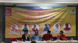 Dialog kebangsaan Soksi bersama Partai Golkar terkait “Audit Harta Pejabat Pasca Efek Domino Penganiyaan Putra Pengurus Anshor”