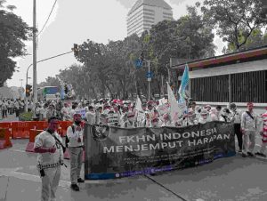 FKHN Melakukan Aksi Damai Di Kawasan Monas Dengan Menuntut Pegawai Nakes Non ASN & Honorer Diangkat Menjadi Pegawai ASN