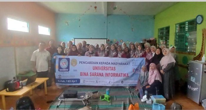 Civitas Akademika Universitas Bina Sarana Informatika Gelar Pelatihan Teknologi Informasi: Peningkatan Keterampilan Literasi Digital Melalui Pemanfaatan Artificial Intelligence pada RA Nurul Amin.