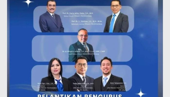 PERADI Profesional DKI Jakarta Lantik Jajaran Pengurus Baru Periode 2026 – 2031 Di Jakarta